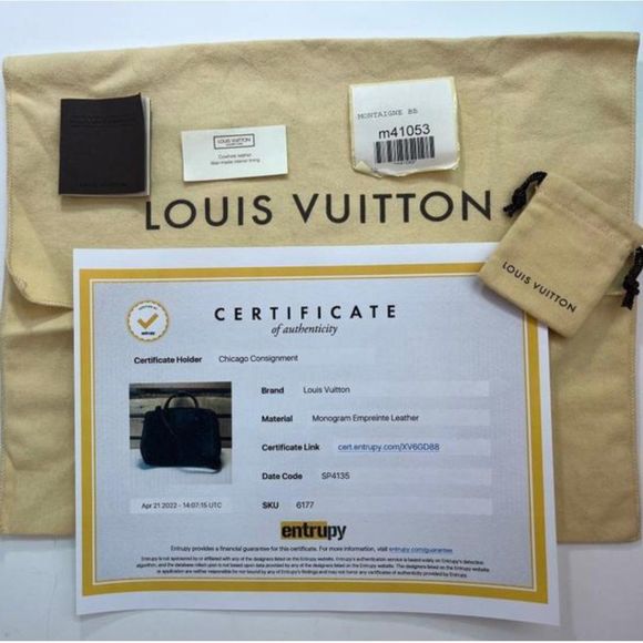 Louis Vuitton Empreinte Montaigne BB in Black Satchel Crossbody Handbag - Picture 12 of 13